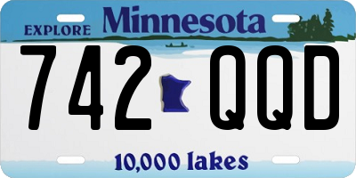 MN license plate 742QQD