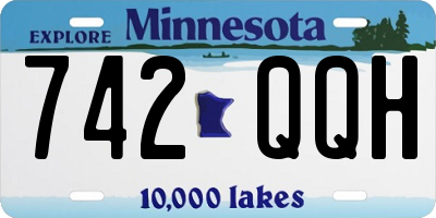 MN license plate 742QQH