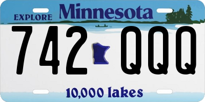 MN license plate 742QQQ