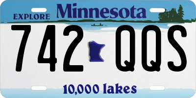 MN license plate 742QQS