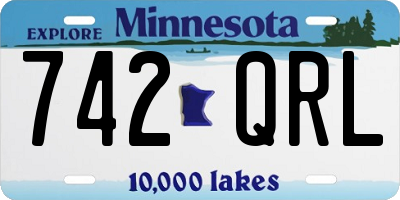 MN license plate 742QRL
