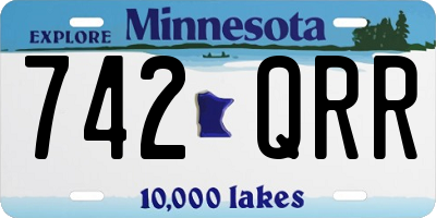 MN license plate 742QRR