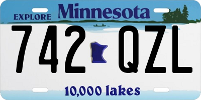 MN license plate 742QZL
