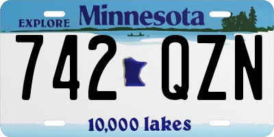 MN license plate 742QZN