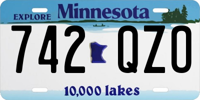 MN license plate 742QZO