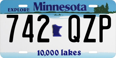 MN license plate 742QZP
