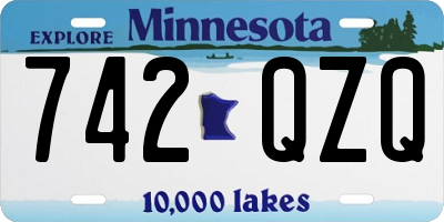MN license plate 742QZQ