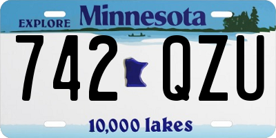 MN license plate 742QZU