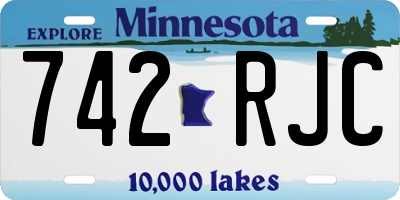 MN license plate 742RJC