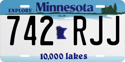 MN license plate 742RJJ