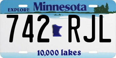 MN license plate 742RJL