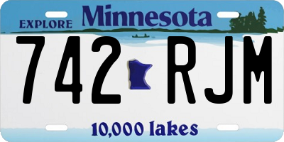 MN license plate 742RJM