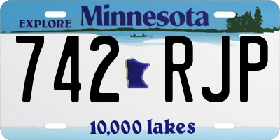 MN license plate 742RJP