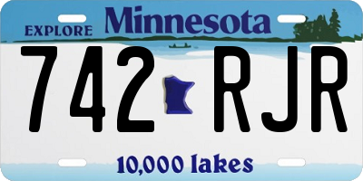 MN license plate 742RJR