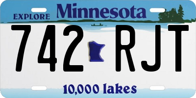MN license plate 742RJT