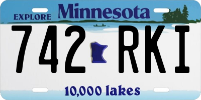 MN license plate 742RKI
