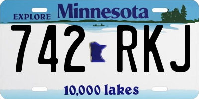 MN license plate 742RKJ