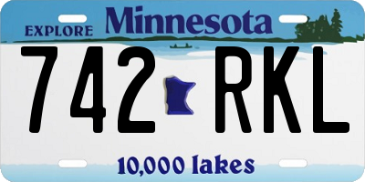 MN license plate 742RKL