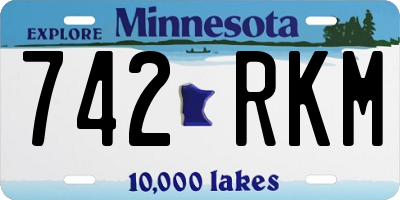 MN license plate 742RKM