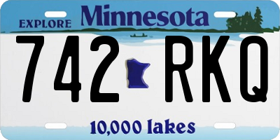 MN license plate 742RKQ
