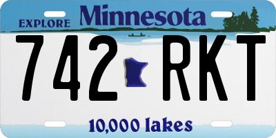 MN license plate 742RKT