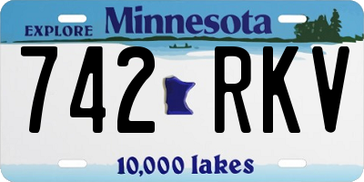 MN license plate 742RKV