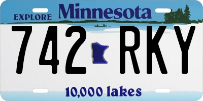 MN license plate 742RKY