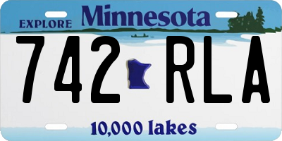 MN license plate 742RLA