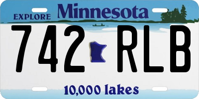 MN license plate 742RLB