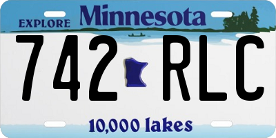 MN license plate 742RLC