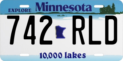 MN license plate 742RLD