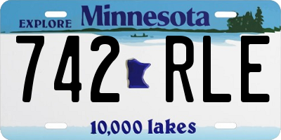 MN license plate 742RLE