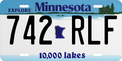 MN license plate 742RLF