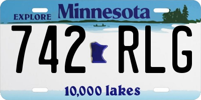 MN license plate 742RLG