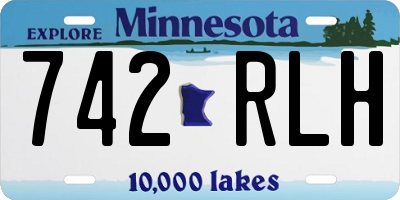 MN license plate 742RLH