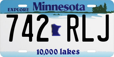 MN license plate 742RLJ