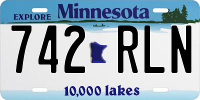 MN license plate 742RLN