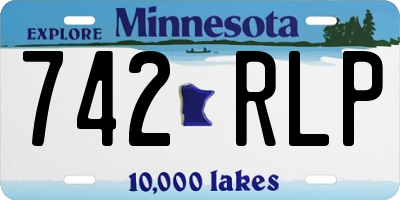 MN license plate 742RLP