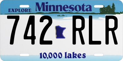MN license plate 742RLR
