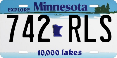 MN license plate 742RLS