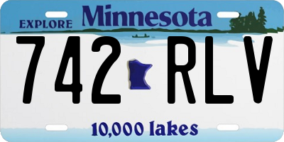MN license plate 742RLV