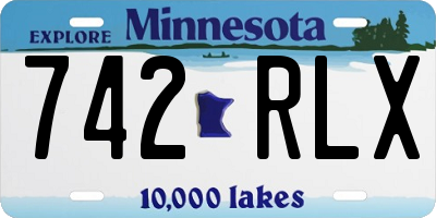 MN license plate 742RLX