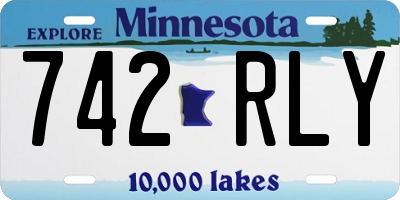 MN license plate 742RLY