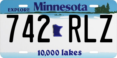 MN license plate 742RLZ