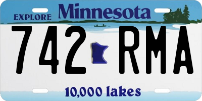 MN license plate 742RMA