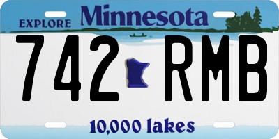 MN license plate 742RMB