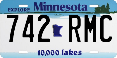 MN license plate 742RMC