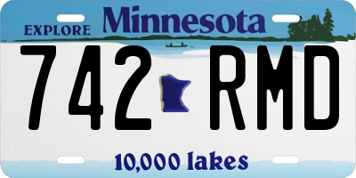 MN license plate 742RMD
