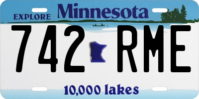 MN license plate 742RME