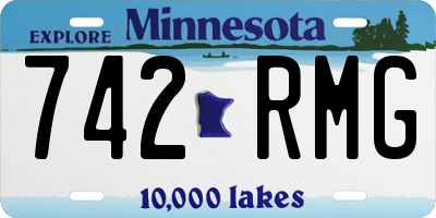 MN license plate 742RMG